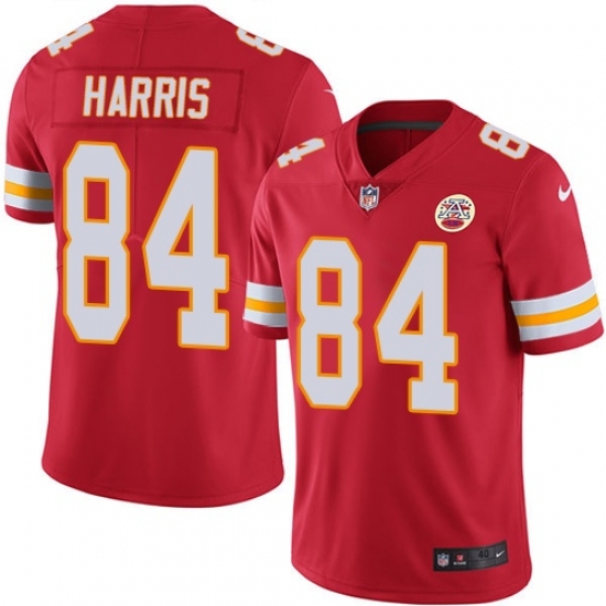 Men's Nike Kansas City Chiefs #84 Demetrius Harris Red Team Color Vapor Untouchable Limited Player NFL Jersey - Ujersey