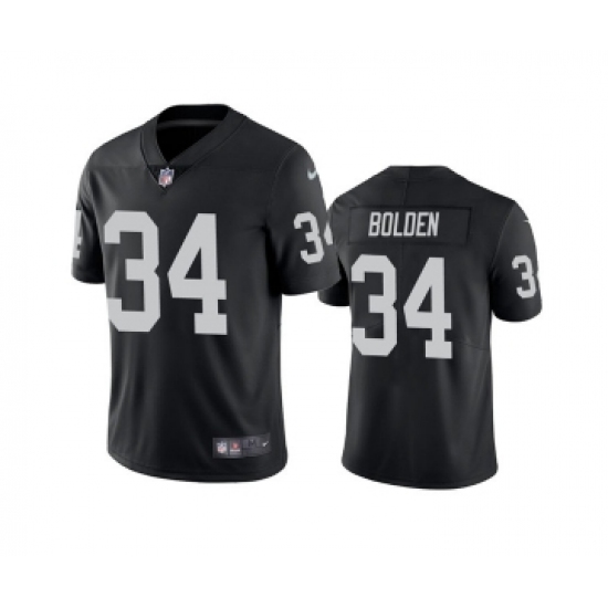 Men's Las Vegas Raiders #34 Brandon Bolden Black Vapor Limited Stitched Jersey - Ujersey