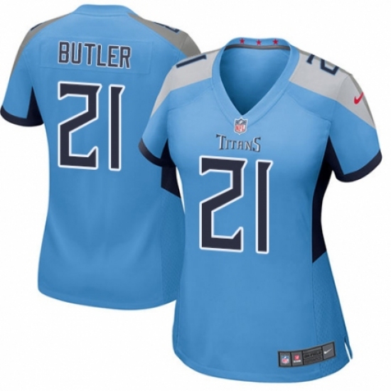 Women's Nike Tennessee Titans #21 Malcolm Butler Game Light Blue Alternate NFL Jersey - Ujersey