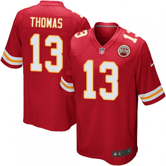 Men's Nike Kansas City Chiefs #13 De'Anthony Thomas Game Red Team Color NFL Jersey - Ujersey