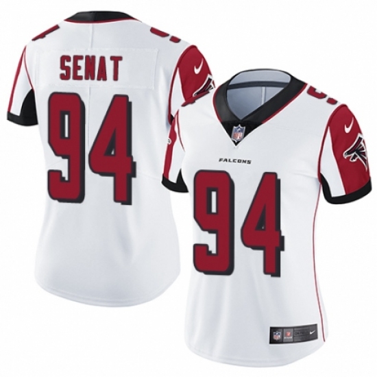 Women's Nike Atlanta Falcons #94 Deadrin Senat White Vapor Untouchable Limited Player NFL Jersey - Ujersey