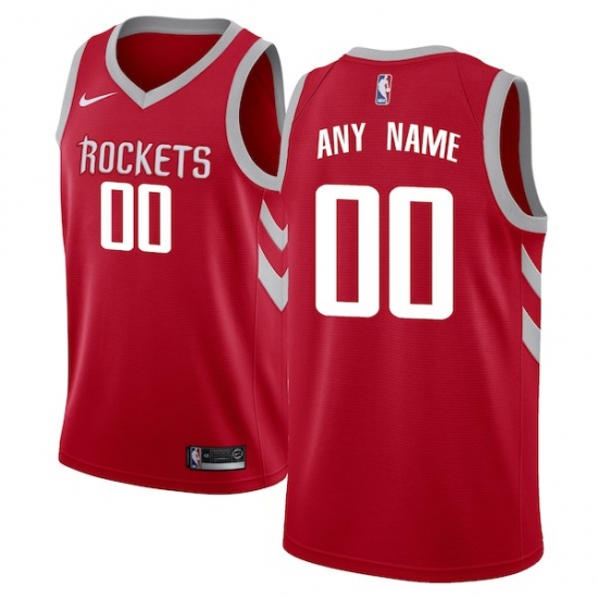 Men's Houston Rockets Nike Red Swingman Custom Jersey - Icon Edition - Ujersey