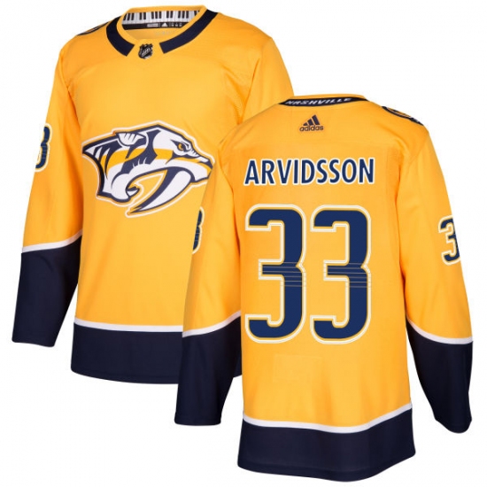 Youth Adidas Nashville Predators #33 Viktor Arvidsson Authentic Gold Home NHL Jersey - Ujersey