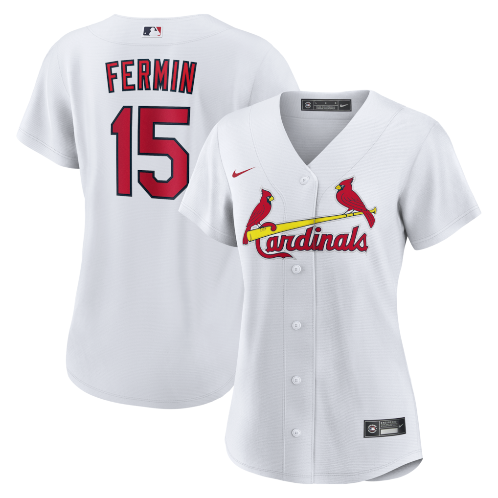 Women's St. Louis Cardinals José Fermín Nike White Home Replica Jersey - SUjersey01