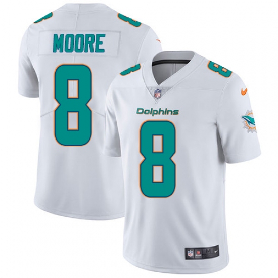 Men's Nike Miami Dolphins #8 Matt Moore White Vapor Untouchable Limited Player NFL Jersey - Ujersey