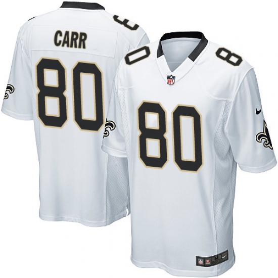 Men's Nike New Orleans Saints #80 Austin Carr Game White NFL Jersey - Ujersey