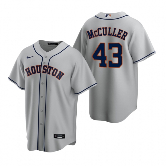 Men's Nike Houston Astros #43 Lance McCullers Gray Road Stitched Baseball Jersey - Ujersey