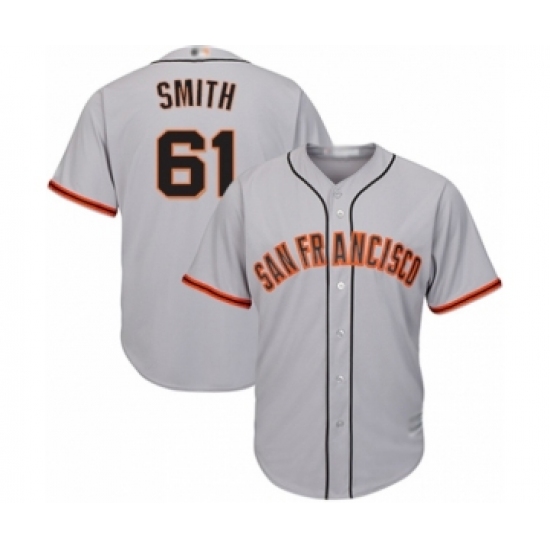 Youth San Francisco Giants #61 Burch Smith Authentic Grey Road Cool Base Baseball Player Jersey - Ujersey