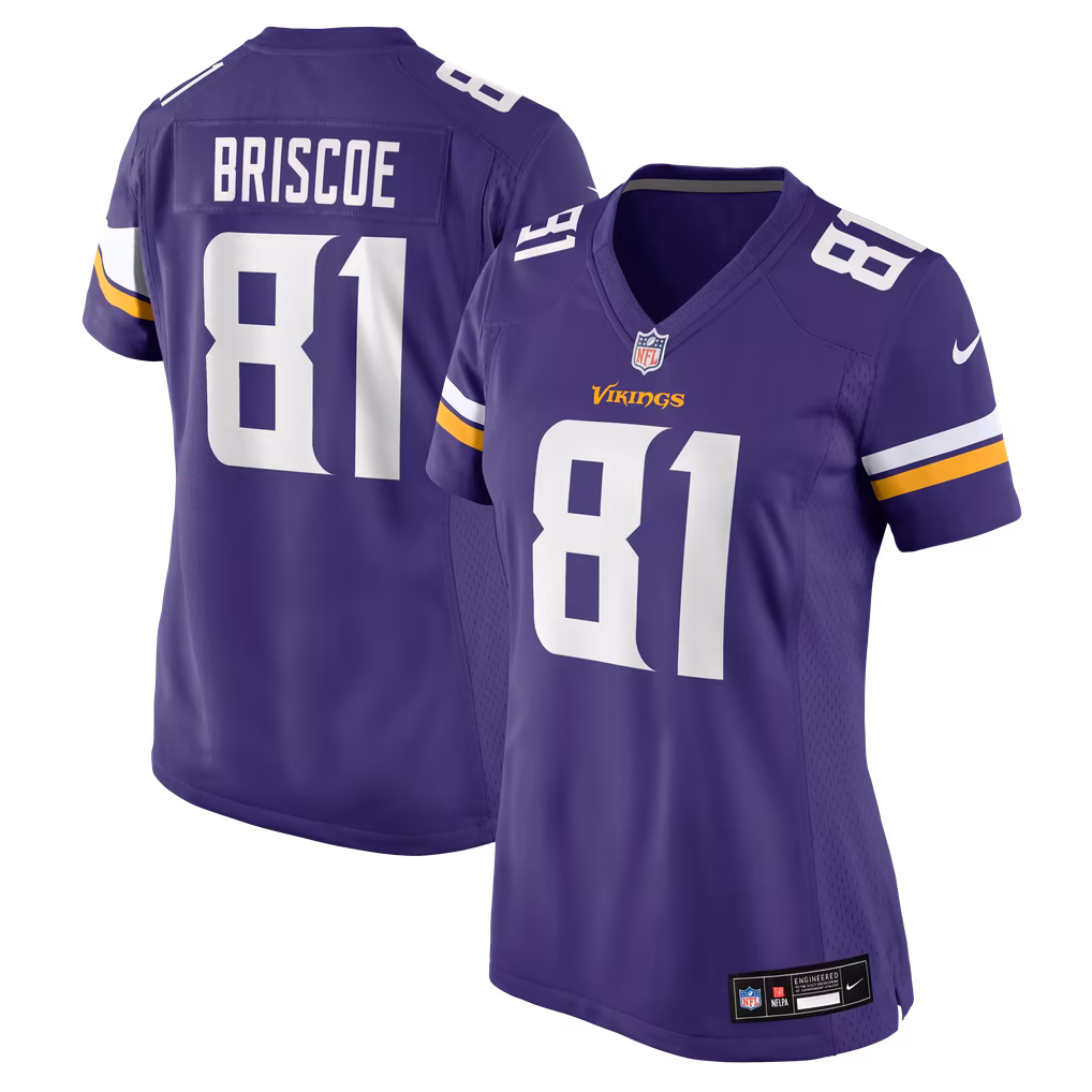 Women's Minnesota Vikings Michael Briscoe Nike Purple Team Game Jersey - Ujersey