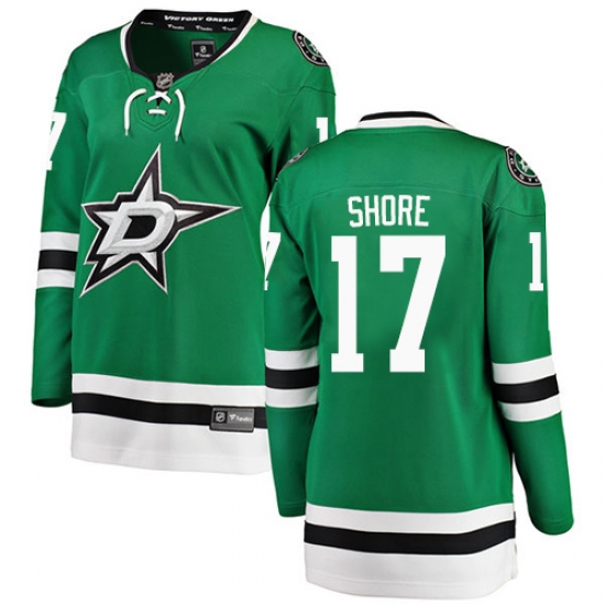 Women's Dallas Stars #17 Devin Shore Authentic Green Home Fanatics Branded Breakaway NHL Jersey - Ujersey