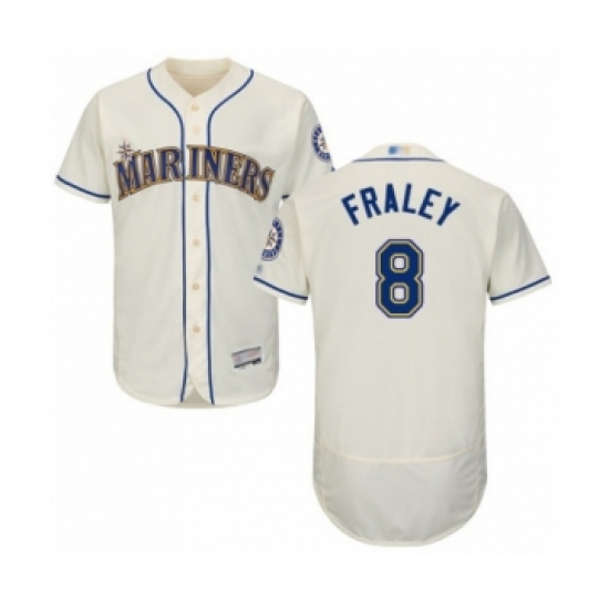 Men's Seattle Mariners #8 Jake Fraley Cream Alternate Flex Base Authentic Collection Baseball Player Jersey - Ujersey