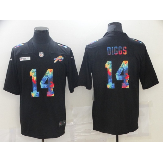 Men's Buffalo Bills #14 Stefon Diggs Black colorful Nike Limited Jersey - Ujersey