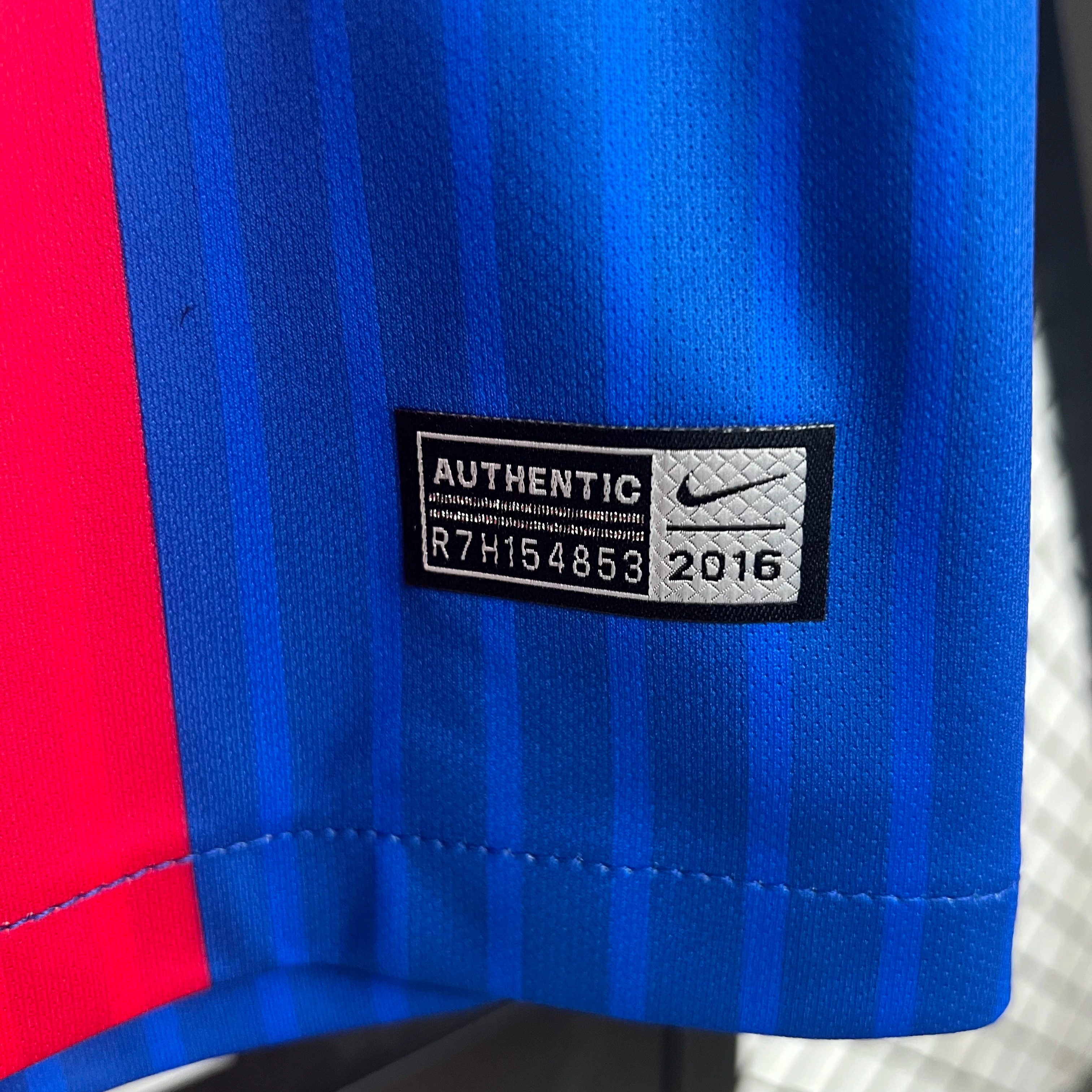 Barcelona Retro Jersey Home Long Sleeve Soccer Shirt 2014-15