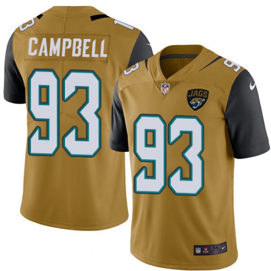 Youth Nike Jacksonville Jaguars #93 Calais Campbell Limited Gold Rush Vapor Untouchable NFL Jersey - Ujersey