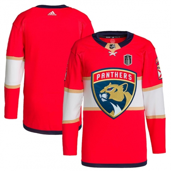 Men's Florida Panthers Blank Red 2024 Stanley Cup Final Stitched Jersey