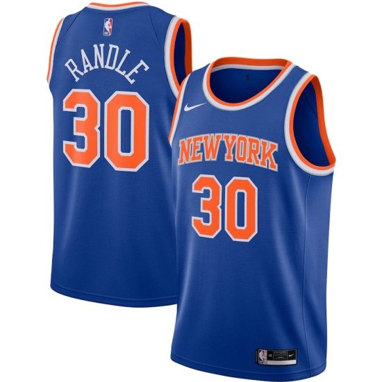 Men's New York Knicks #30 Julius Randle Nike Blue 2020-21 Swingman Jersey - Ujersey