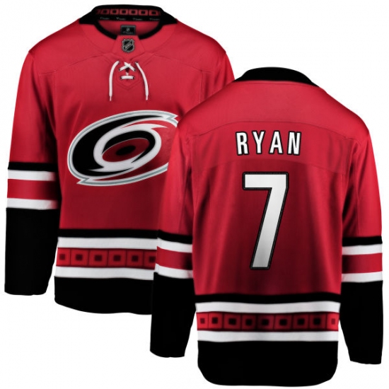 Youth Carolina Hurricanes #7 Derek Ryan Fanatics Branded Red Home Breakaway NHL Jersey - Ujersey