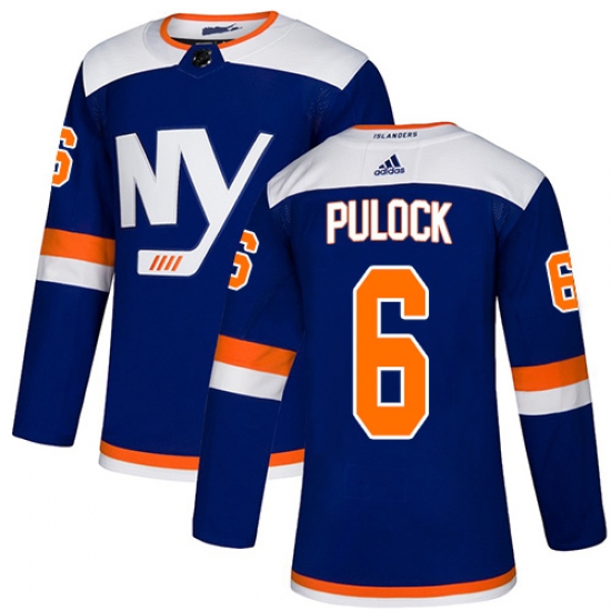 Men's Adidas New York Islanders #6 Ryan Pulock Premier Blue Alternate NHL Jersey - Ujersey