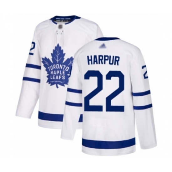 Men's Toronto Maple Leafs #22 Ben Harpur Authentic White Away Hockey Jersey