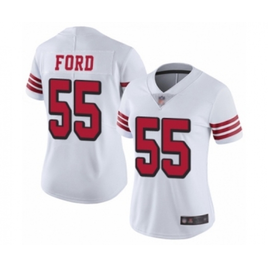 Women's San Francisco 49ers #55 Dee Ford Limited White Rush Vapor Untouchable Football Jersey - Ujersey