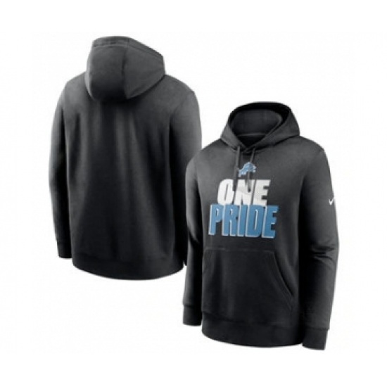Men's Detroit Lions Black Fan Gear Local Club Pullover Hoodie - Ujersey