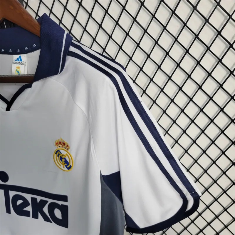 Real Madrid Retro Jersey Home Custom Soccer Shirt 2000-01 - ujerseystore