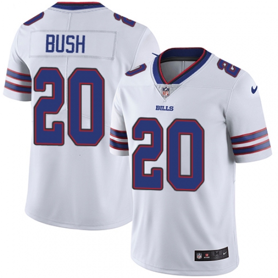 Youth Nike Buffalo Bills #20 Rafael Bush White Vapor Untouchable Limited Player NFL Jersey - Ujersey