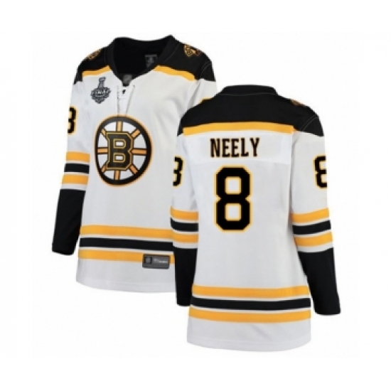 Women's Boston Bruins #8 Cam Neely Authentic White Away Fanatics Branded Breakaway 2019 Stanley Cup Final Bound Hockey Jersey - Ujersey