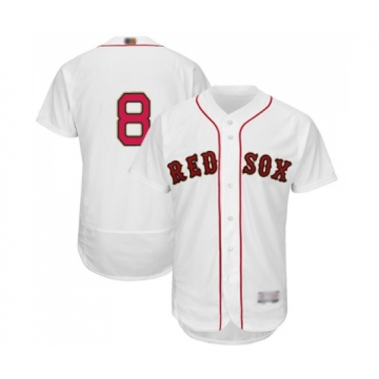 Men's Boston Red Sox #8 Carl Yastrzemski White 2019 Gold Program Flex Base Authentic Collection Baseball Jersey - Ujersey