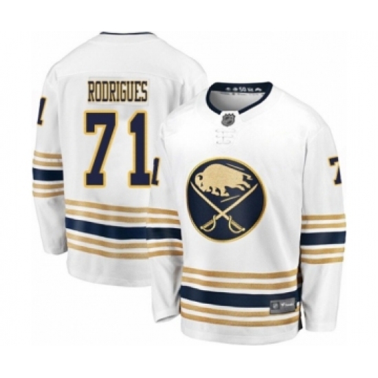 Men's Buffalo Sabres #71 Evan Rodrigues Fanatics Branded White 50th Season Breakaway Hockey Jersey - Ujersey