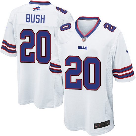 Men's Nike Buffalo Bills #20 Rafael Bush Game White NFL Jersey - Ujersey