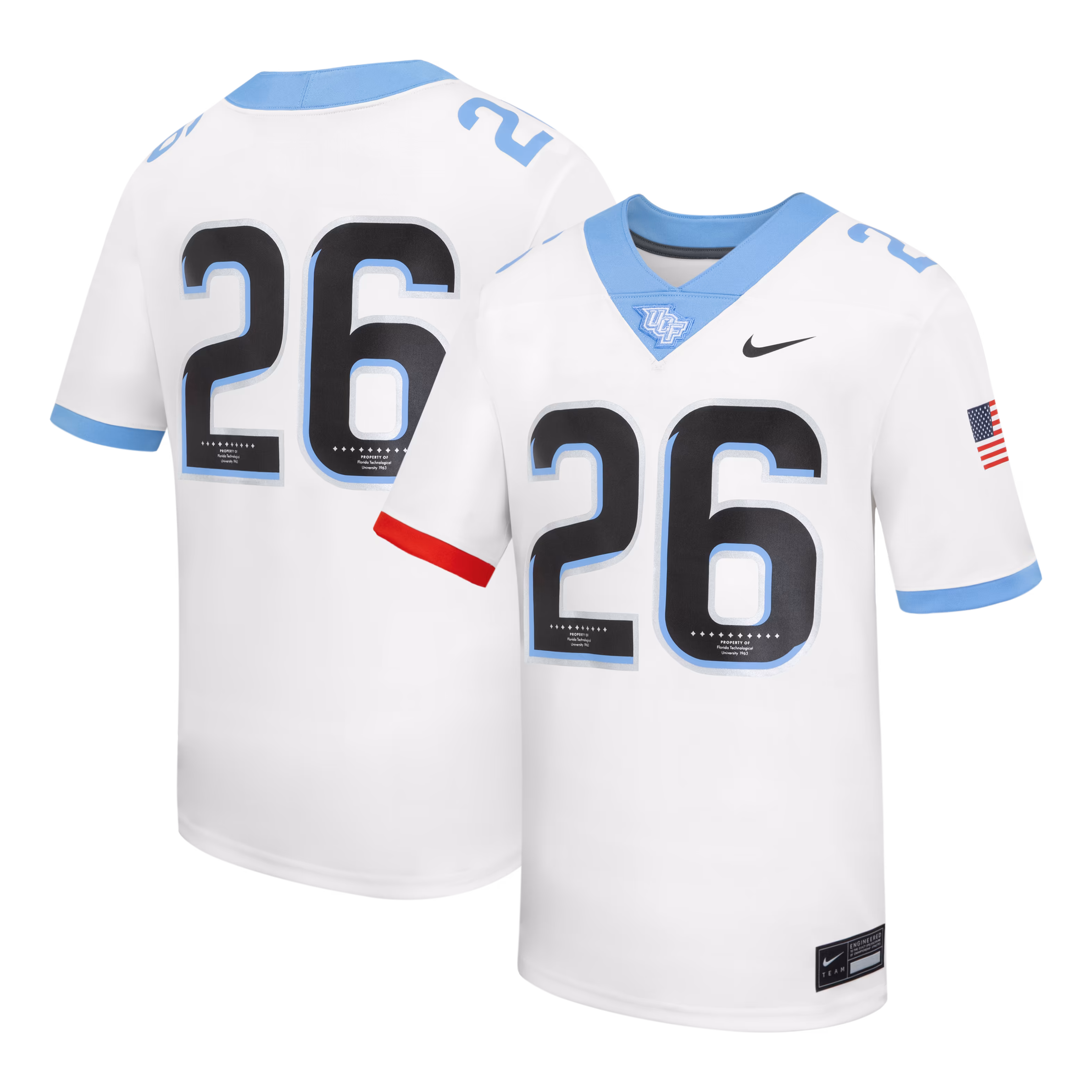 Men's Nike White UCF Knights 2026 Space Game Replica Football Jersey - U-jersey