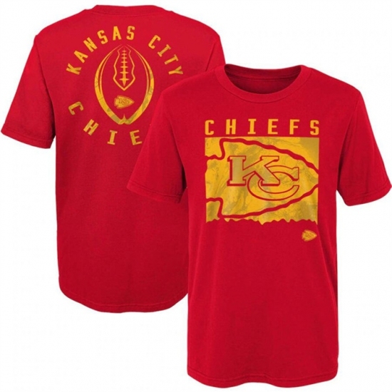 Men's Kansas City Chiefs Red Preschool Liquid Camo Logo T Shirt - Ujersey