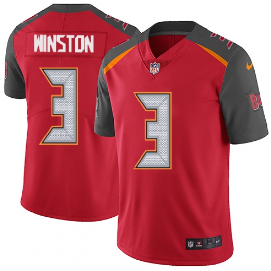 Youth Nike Tampa Bay Buccaneers #3 Jameis Winston Red Team Color Vapor Untouchable Limited Player NFL Jersey - Ujersey