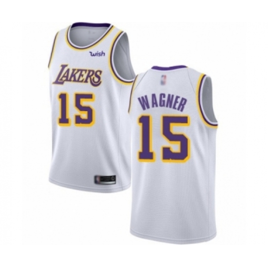 Youth Los Angeles Lakers #15 Moritz Wagner Swingman White Basketball Jersey - Association Edition - Ujersey