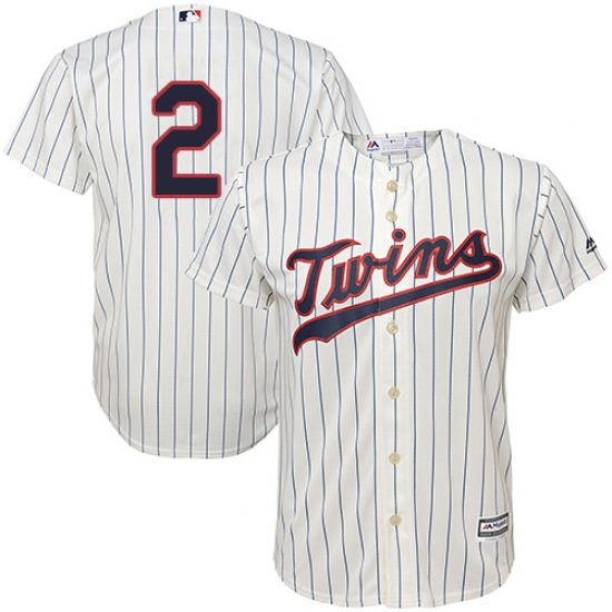 Men's Majestic Minnesota Twins #2 Brian Dozier Replica Cream Alternate Cool Base MLB Jersey - Ujersey
