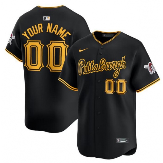 Men's Pittsburgh Pirates Active Player Custom Black Alternate Limited Baseball Stitched Jersey