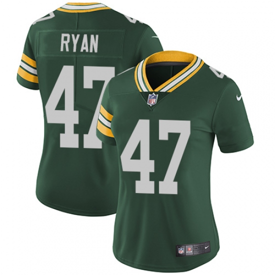 Women's Nike Green Bay Packers #47 Jake Ryan Green Team Color Vapor Untouchable Limited Player NFL Jersey - Ujersey