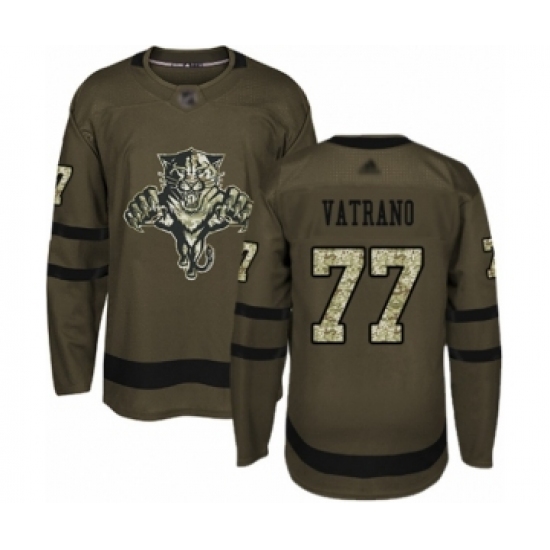 Men's Florida Panthers #77 Frank Vatrano Authentic Green Salute to Service Hockey Jersey - Ujersey