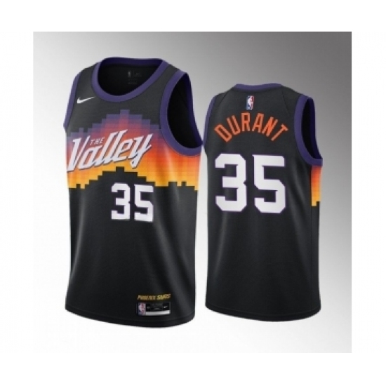 Men's Phoenix Suns #35 Kevin Durant Balck City Edition Stitched Basketball Jersey - Ujersey