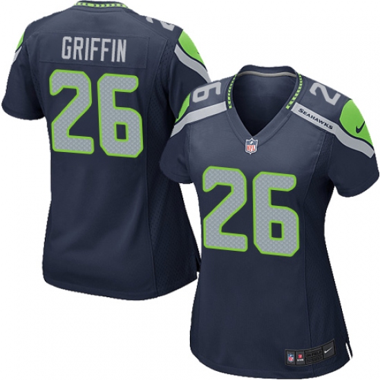 Women's Nike Seattle Seahawks #26 Shaquill Griffin Game Steel Blue Team Color NFL Jersey - Ujersey
