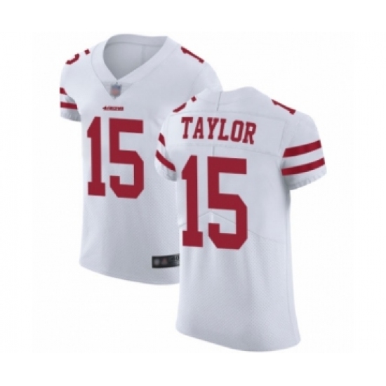 Men's San Francisco 49ers #15 Trent Taylor White Vapor Untouchable Elite Player Football Jersey - Ujersey