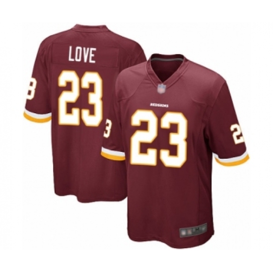 Men's Washington Redskins #23 Bryce Love Game Burgundy Red Team Color Football Jersey