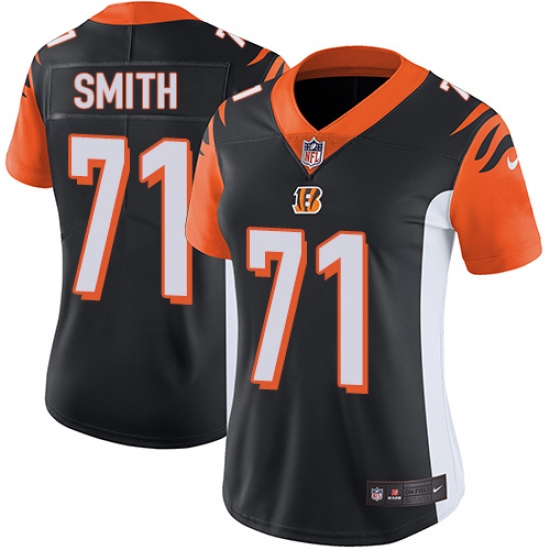 Women's Nike Cincinnati Bengals #71 Andre Smith Vapor Untouchable Limited Black Team Color NFL Jersey - Ujersey