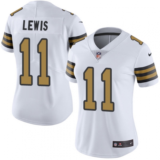 Women's Nike New Orleans Saints #11 Tommylee Lewis Limited White Rush Vapor Untouchable NFL Jersey - Ujersey