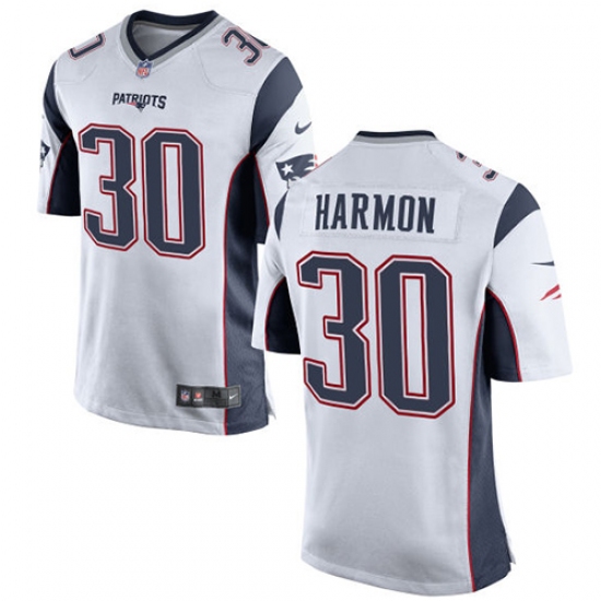 Men's Nike New England Patriots #30 Duron Harmon Game White NFL Jersey - Ujersey
