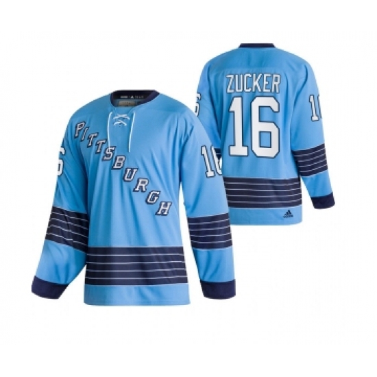 Men's Pittsburgh Penguins #16 Jason Zucker 2022 Blue Classics Stitched Jersey - Ujersey