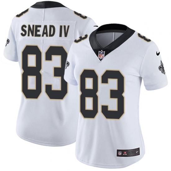 Women's Nike New Orleans Saints #83 Willie Snead Elite White NFL Jersey - Ujersey