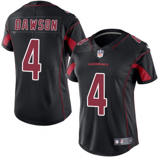 Women's Nike Arizona Cardinals #4 Phil Dawson Limited Black Rush Vapor Untouchable NFL Jersey - Ujersey