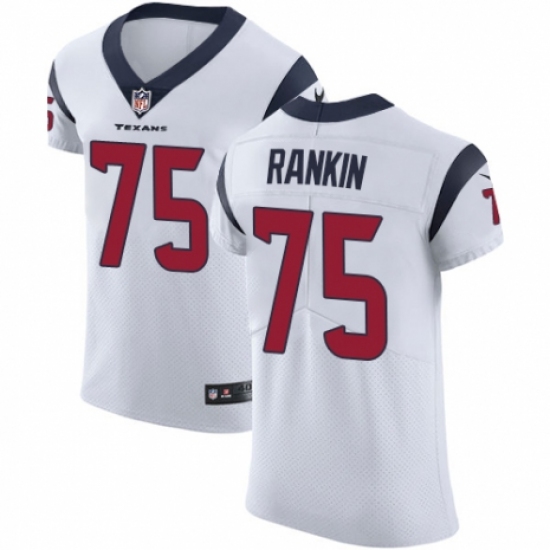 Men's Nike Houston Texans #75 Martinas Rankin White Vapor Untouchable Elite Player NFL Jersey - Ujersey